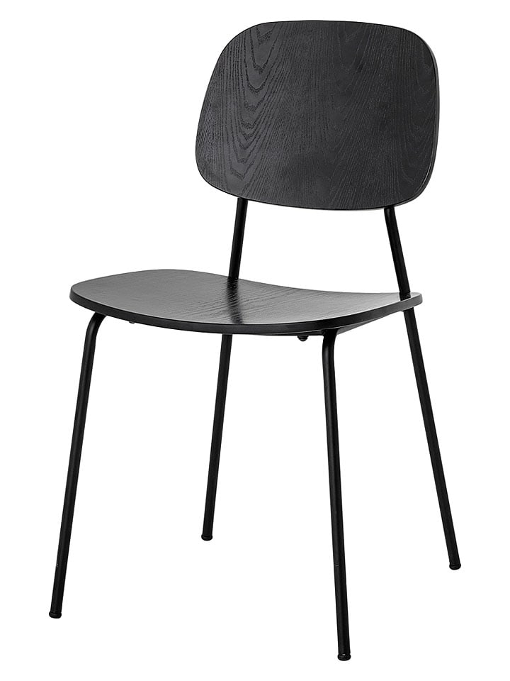 Krzesło "Monza" w kolorze czarnym do jadalni - 45 x 83 x 52 cm