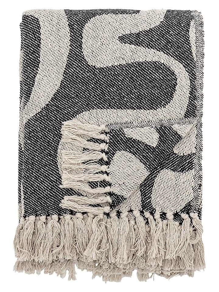 Woondeken ''Salobre'' zwart/crème - (L)160 x (B)130 cm