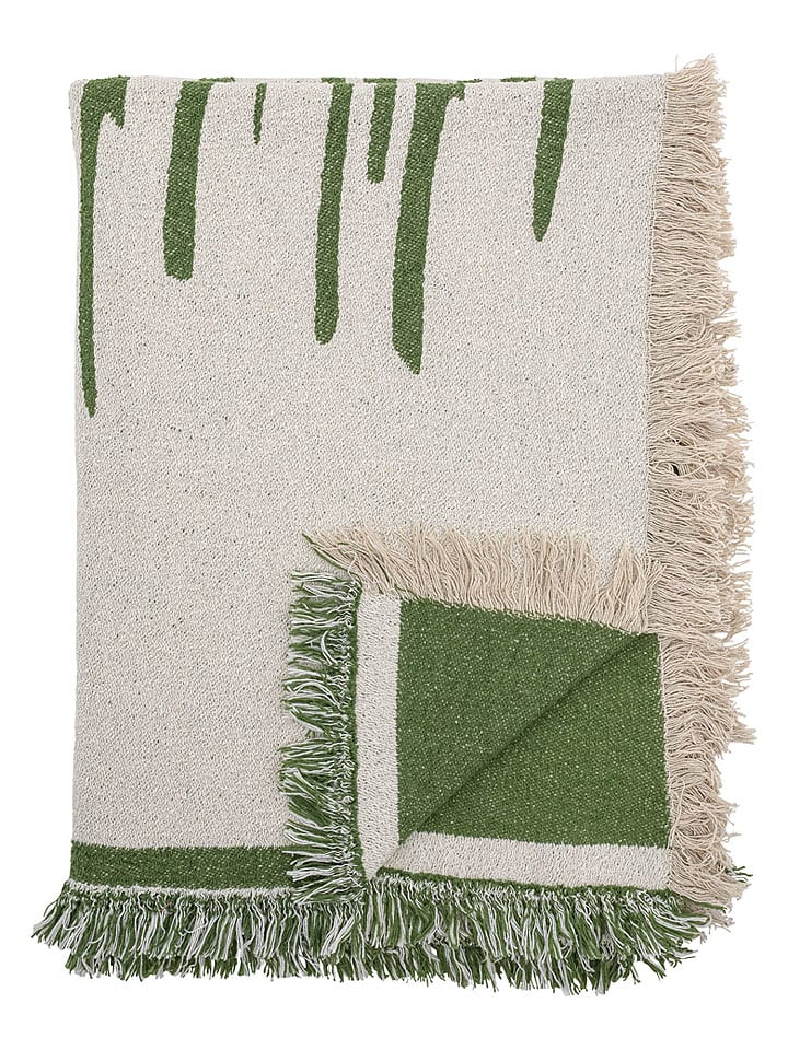 Koc "Haxby" w kolorze kremowo-oliwkowym - 160 x 130 cm