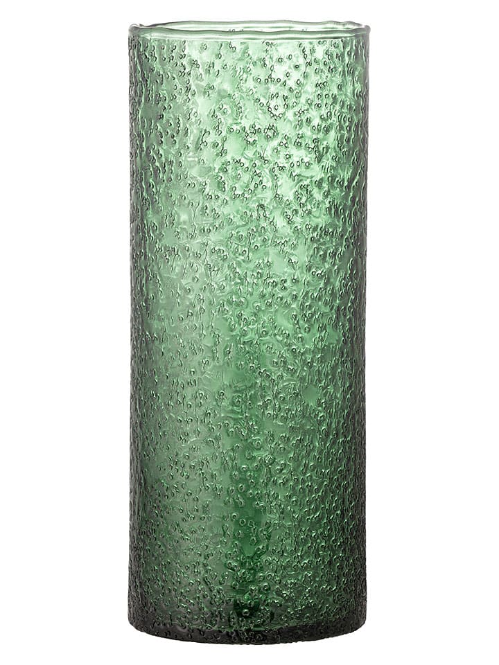 Wazon "Zenta" w kolorze zielonym - wys. 32 x Ø 13 cm