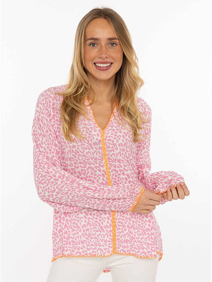 Bluse "Wilder Leo" in Rosa