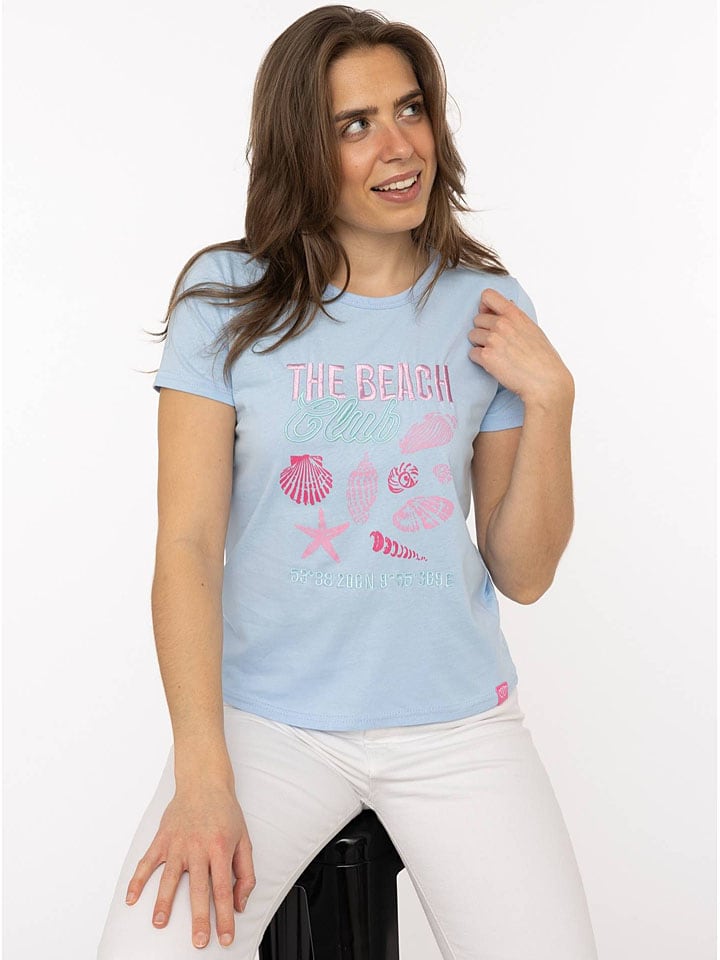 Shirt "The Beach" in Hellblau