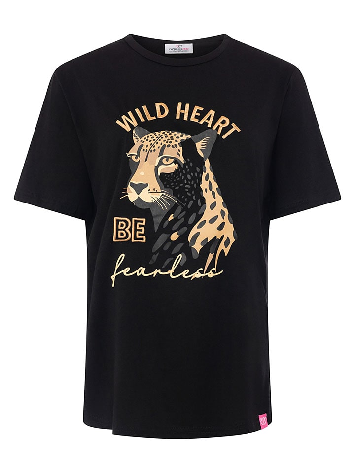 Shirt "Wild Heart" zwart