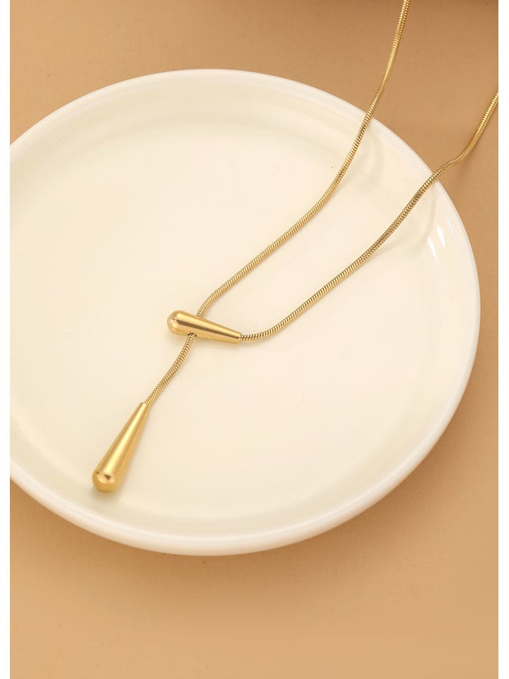 Vergold. Halskette mit Schmuckelementen - (L)48 cm