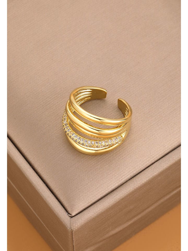 Vergold. Ring mit Edelsteinen