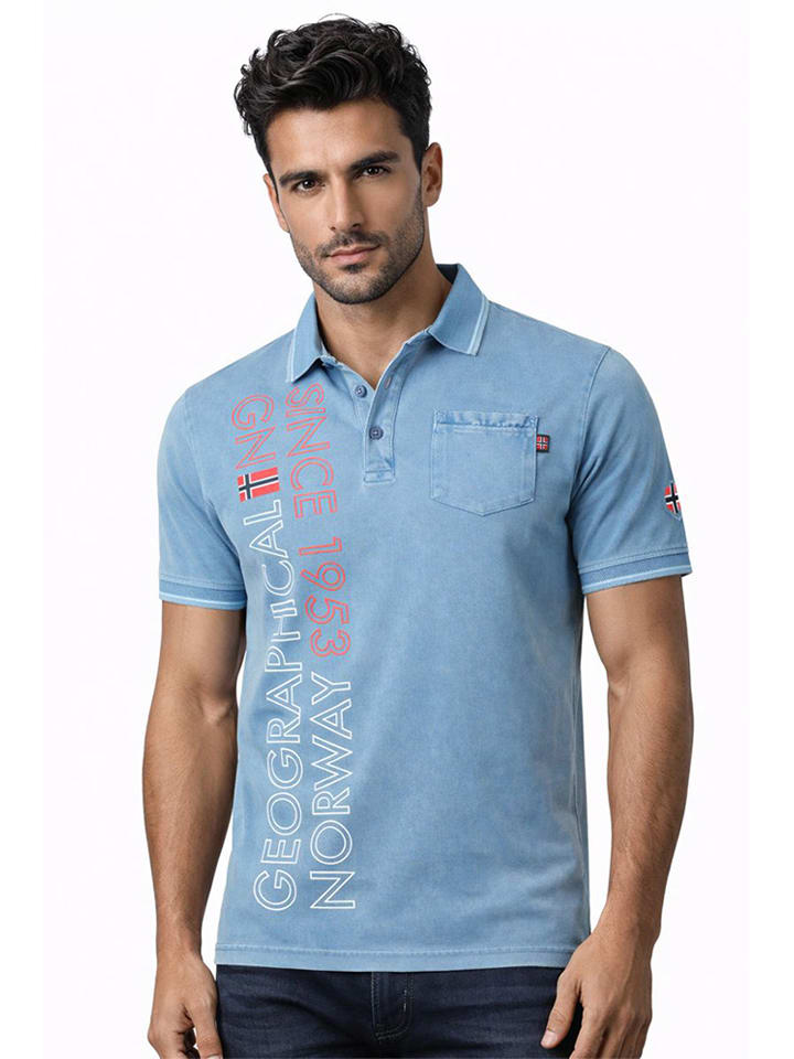 Koszulka polo "Konakri" w kolorze błękitnym