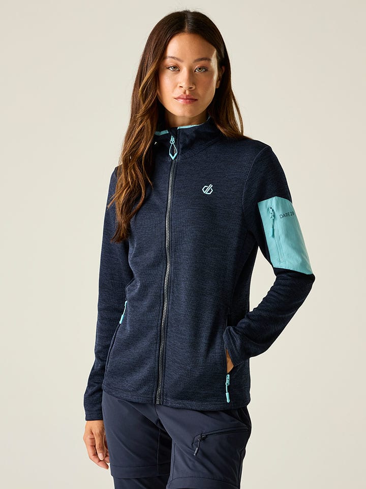 Fleece vest "Torrek II" donkerblauw/lichtblauw