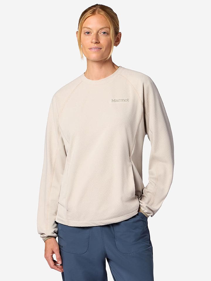 Fleecelongsleeve "Rockbound" in Beige/ Grau