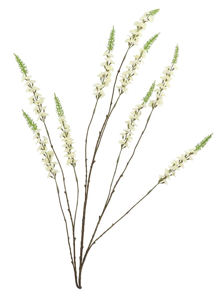 Dekozweig "Campanula" in Weiß/ Grün - (H)146 cm