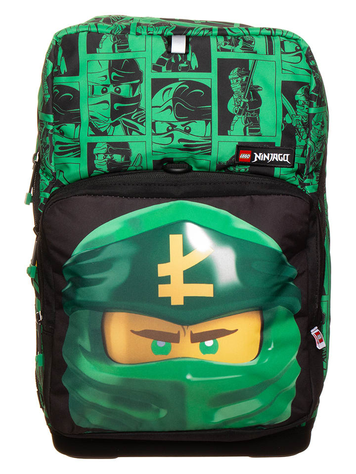 2-częściowy zestaw szkolny "LEGO NINJAGO" w kolorze zielonym - 42 x 25 x 17 cm