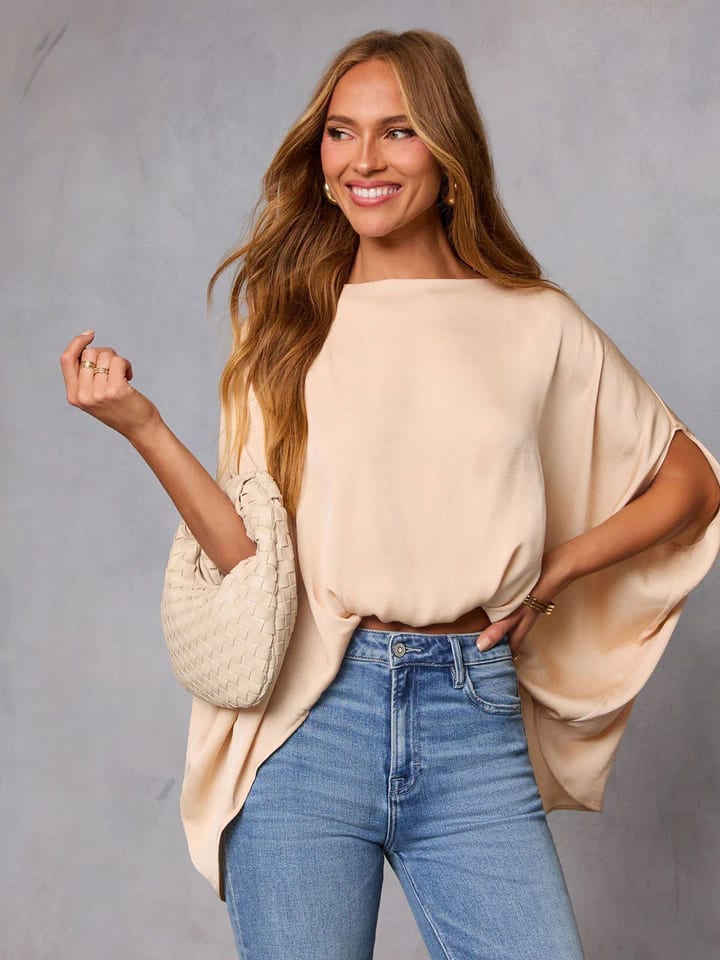Bluse in Beige