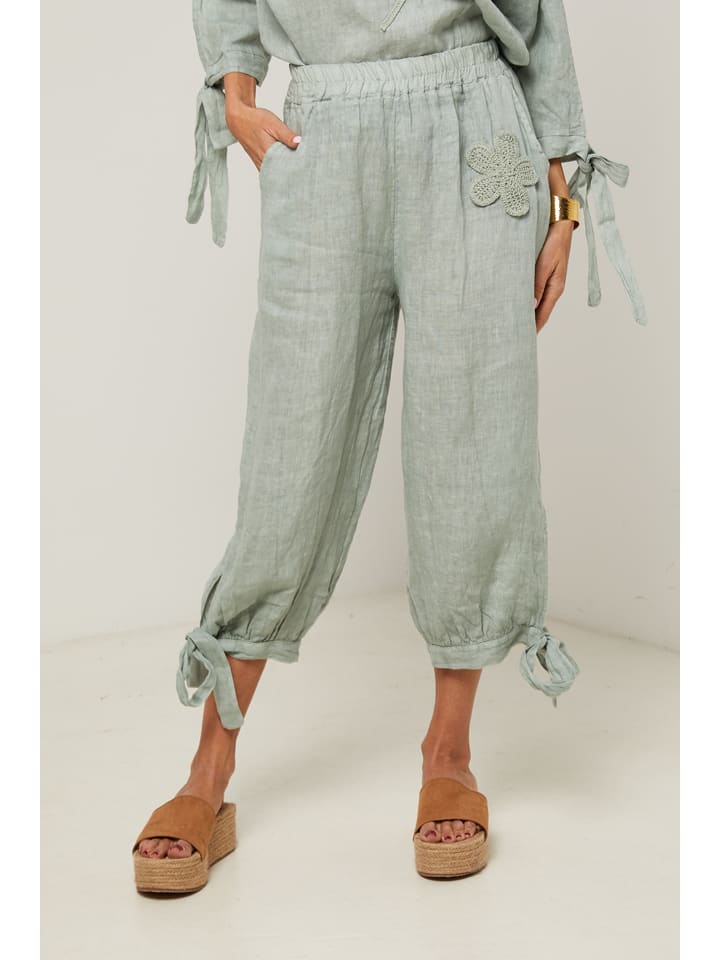 Leinen-Hose in Mint