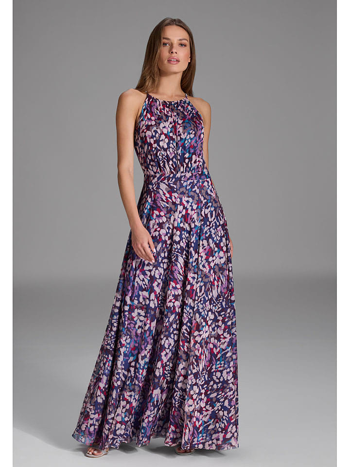 Kleid in Lila/ Dunkelblau