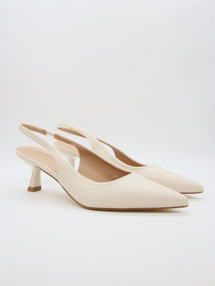 Pumps met bandje beige