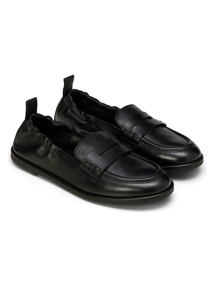 Leren mocassins zwart