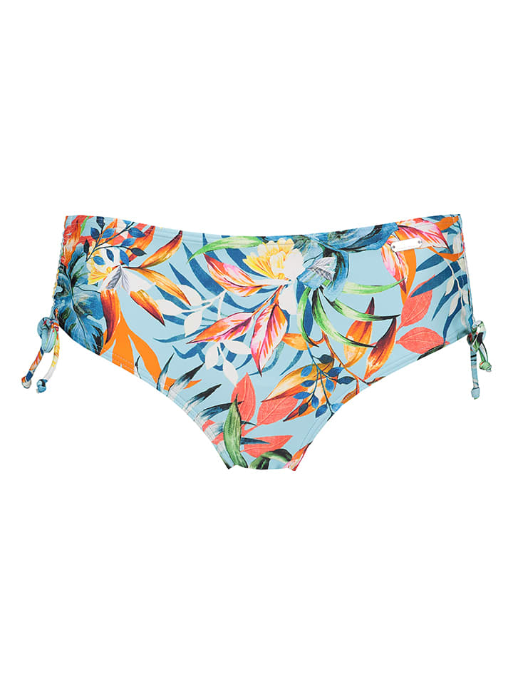 Figi bikini w kolorze błękitnym ze wzorem