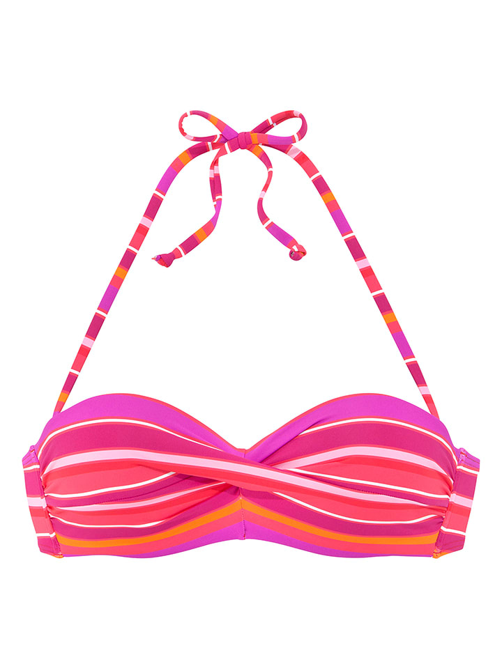Biustonosz bikini w kolorze różowo-fioletowym