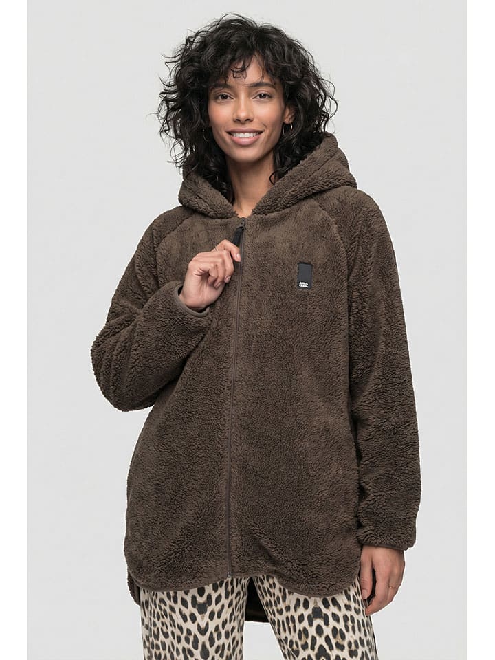 Teddyjacke "Dominique" in Dunkelbraun