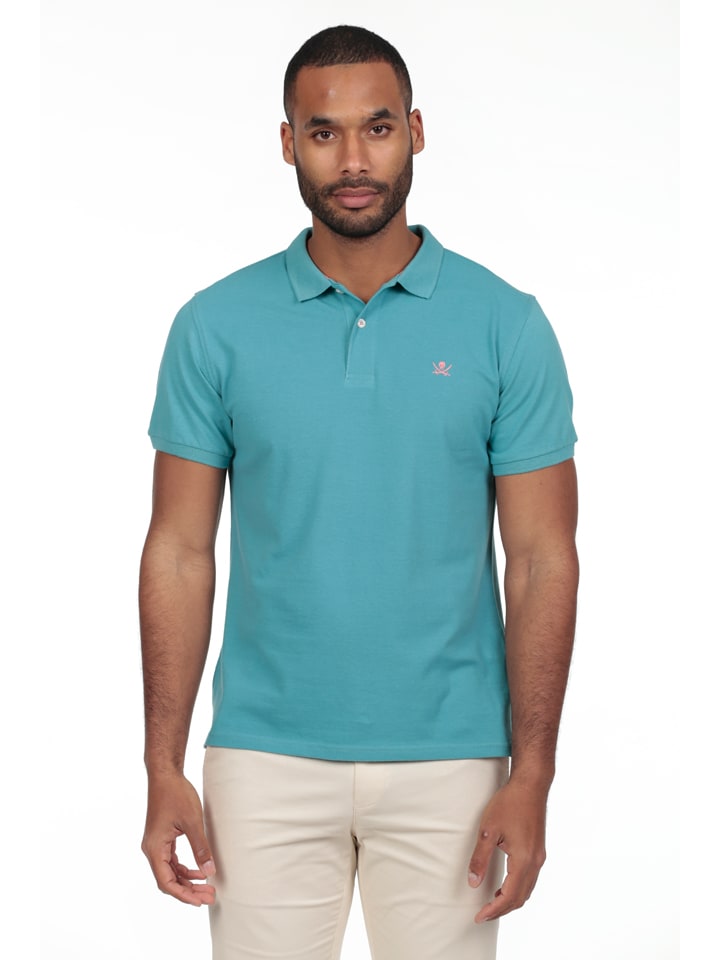 Koszulka polo w kolorze turkusowym