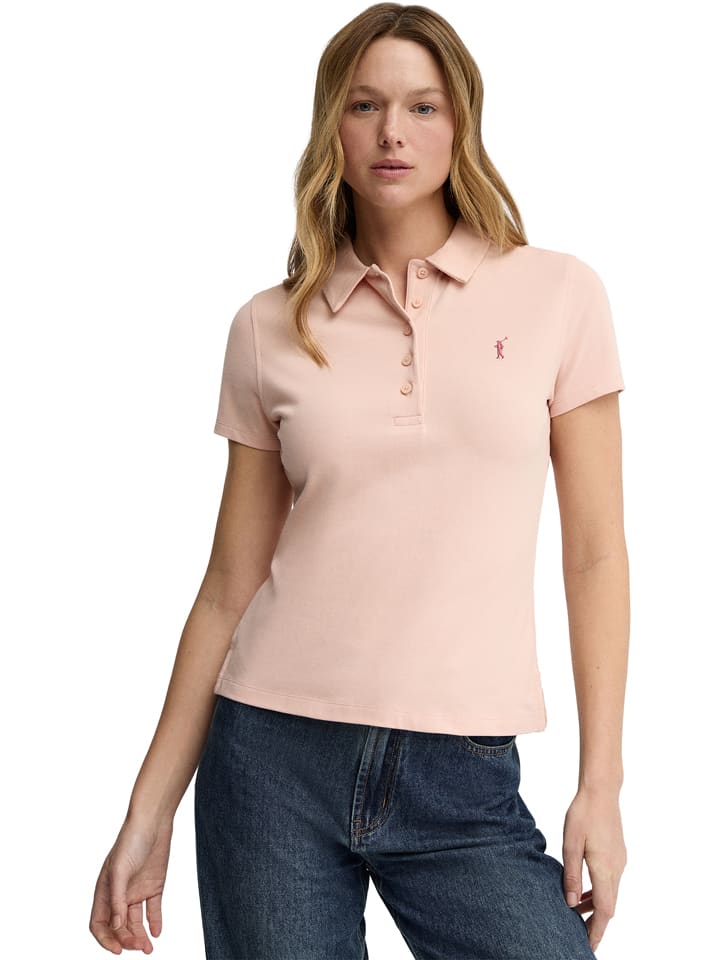 Koszulka polo w kolorze brzoskwiniowym
