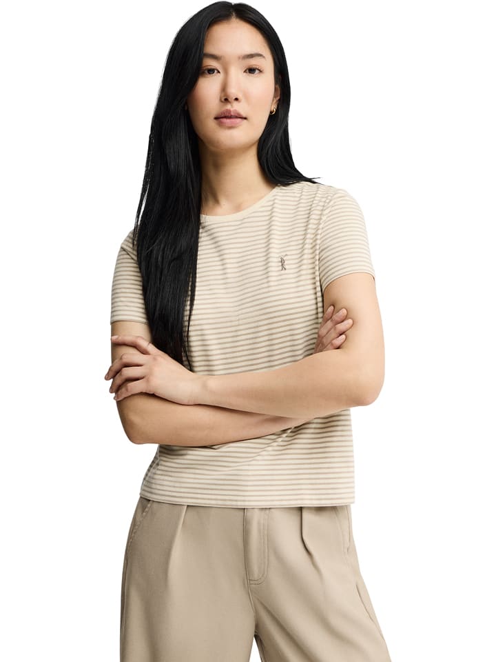 Shirt beige/wit