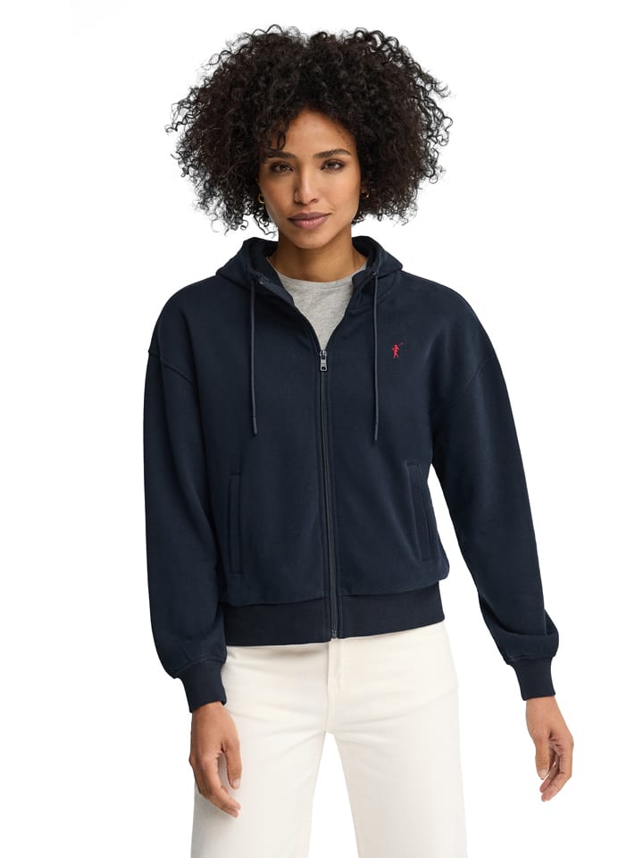 Sweatjacke in Dunkelblau