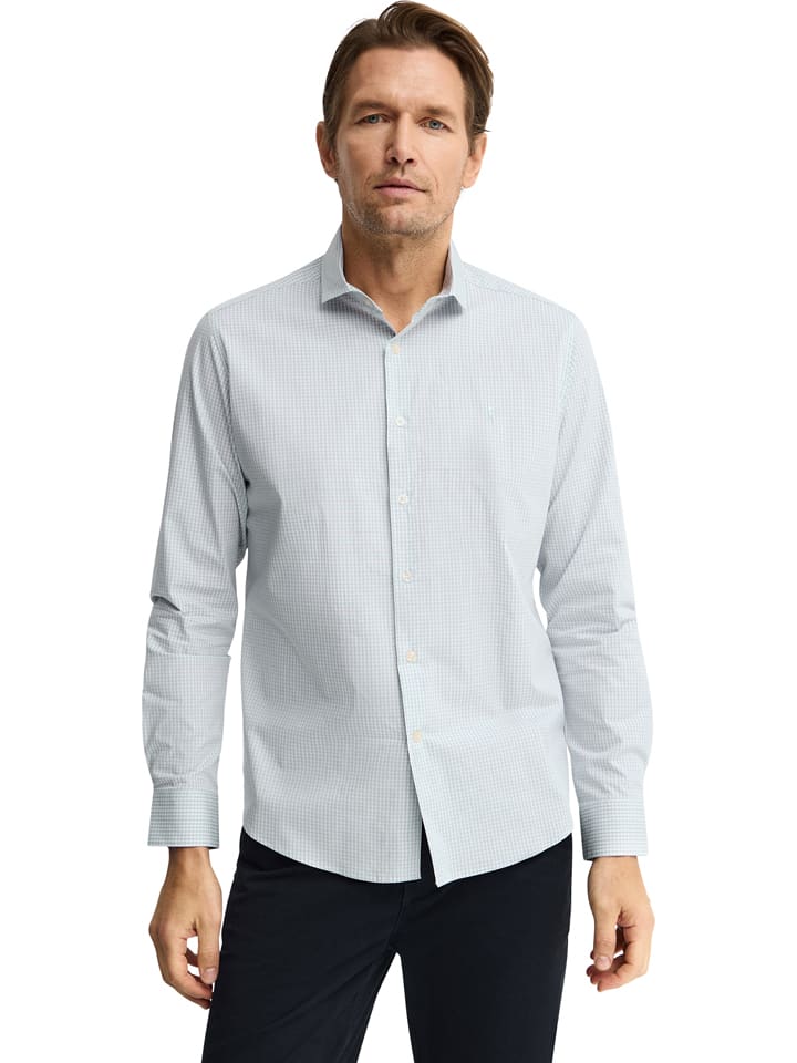 Hemd - Slim fit - in Hellblau/ Weiß