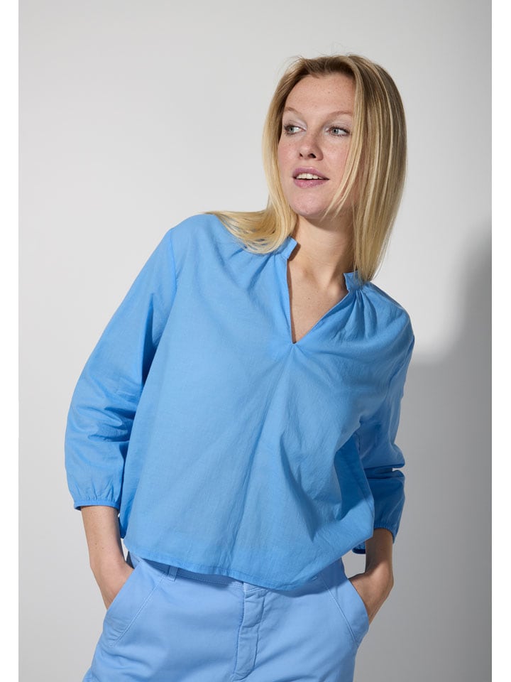 Blouse blauw