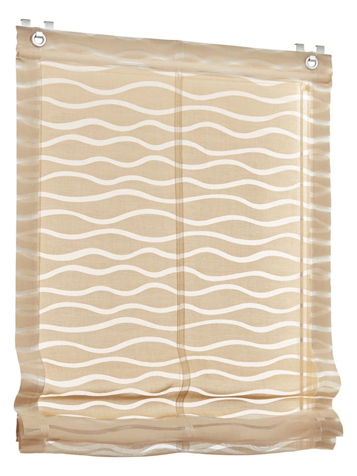 Vouwgordijn beige