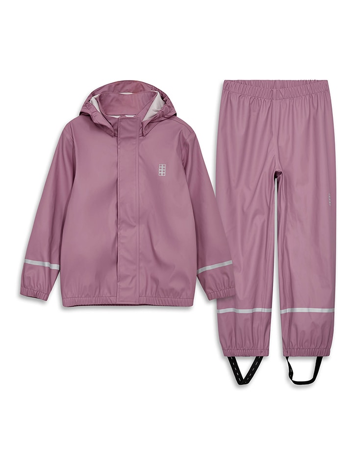 2tlg. Regenoutfit in Rosa