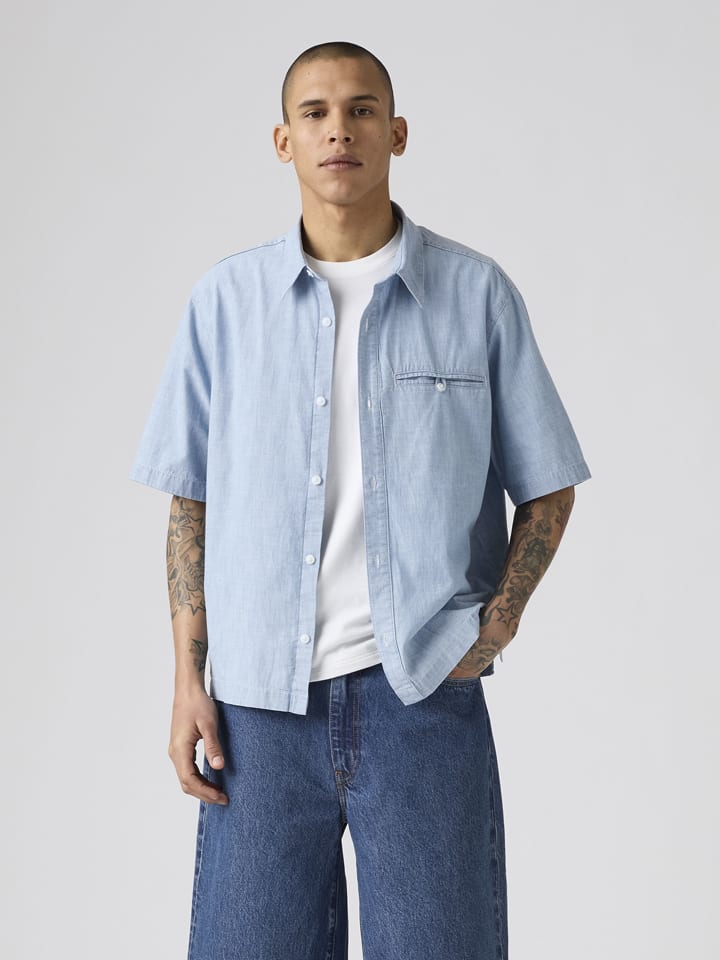 Koszula "Zandt" - Relaxed fit - w kolorze błękitnym