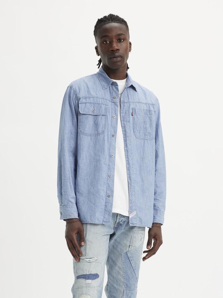 Jeanshemd "Auburn Worker" - Relaxed fit - in Hellblau