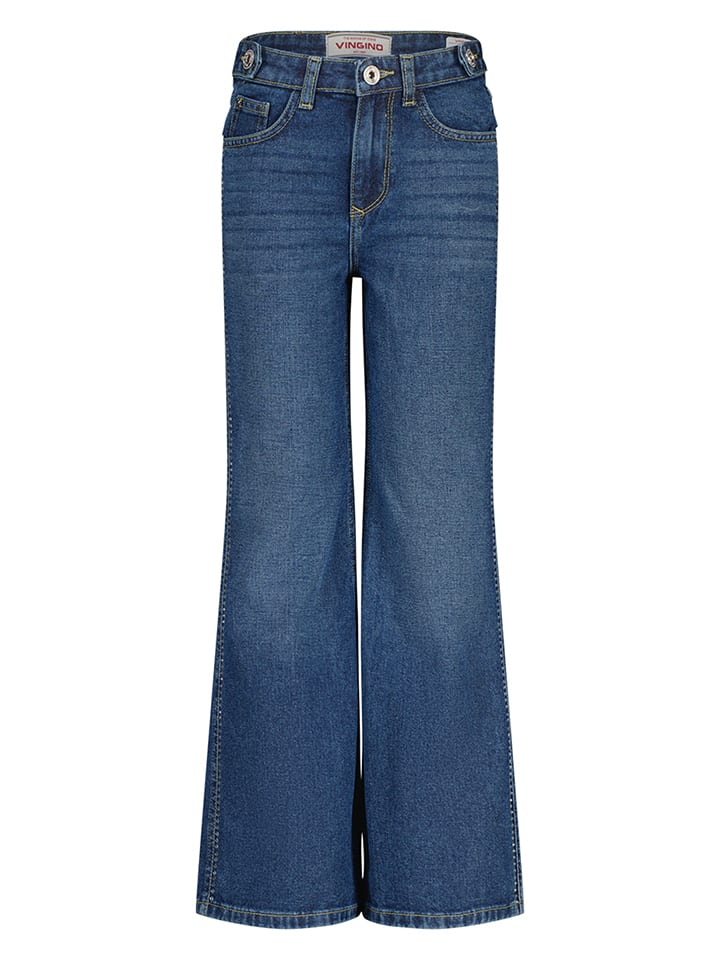 Jeans - Wide leg - in Dunkelblau