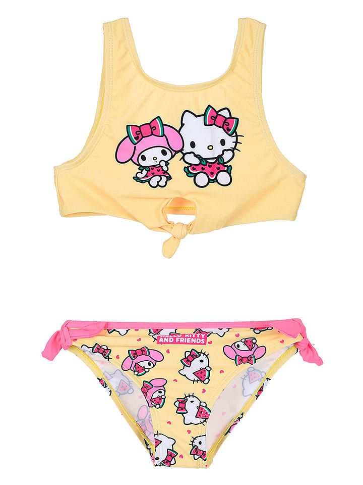 Bikini "Hello Kitty" w kolorze żółtym