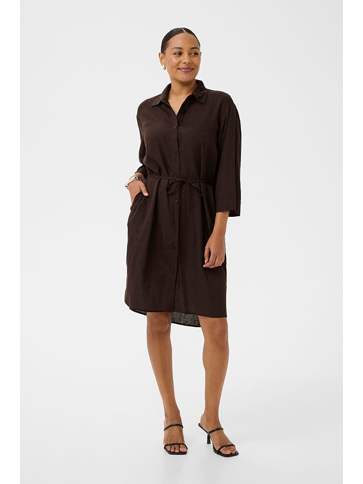 Kleid in Dunkelbraun