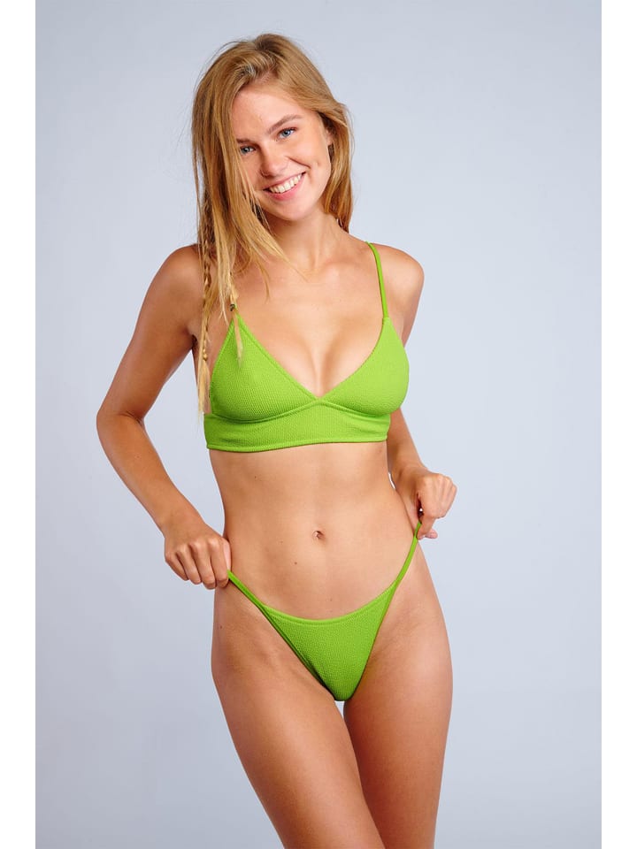 Bikini-Oberteil "Scrunchy" in Limette