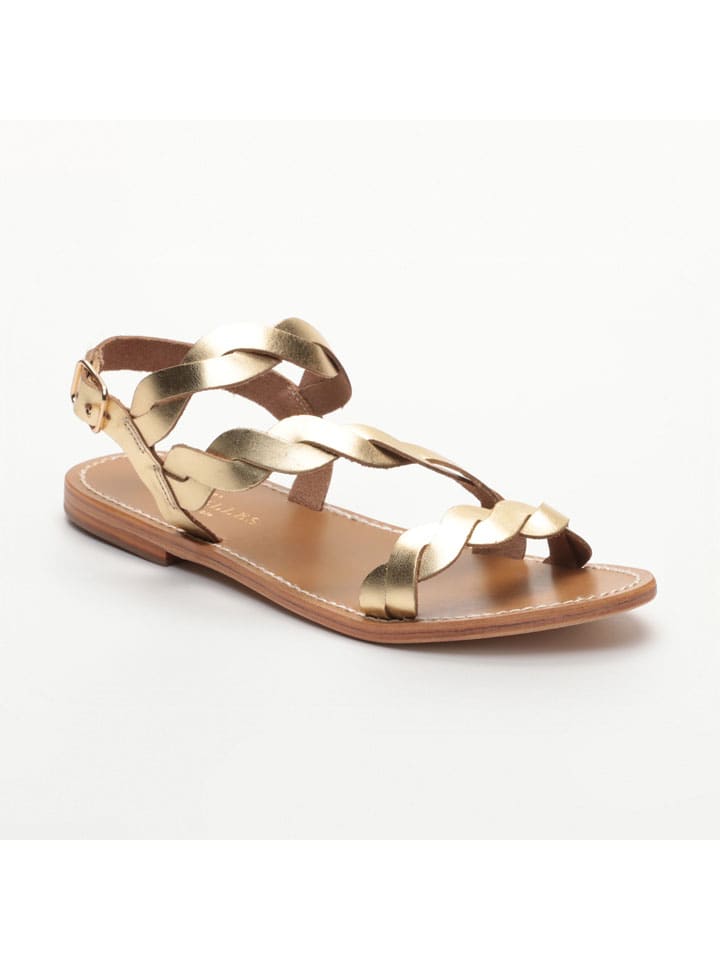 Leder-Sandalen "Arianna" in Gold