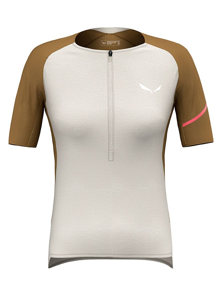 Fahrradshirt "Vento Merino" in Beige/ Hellbraun