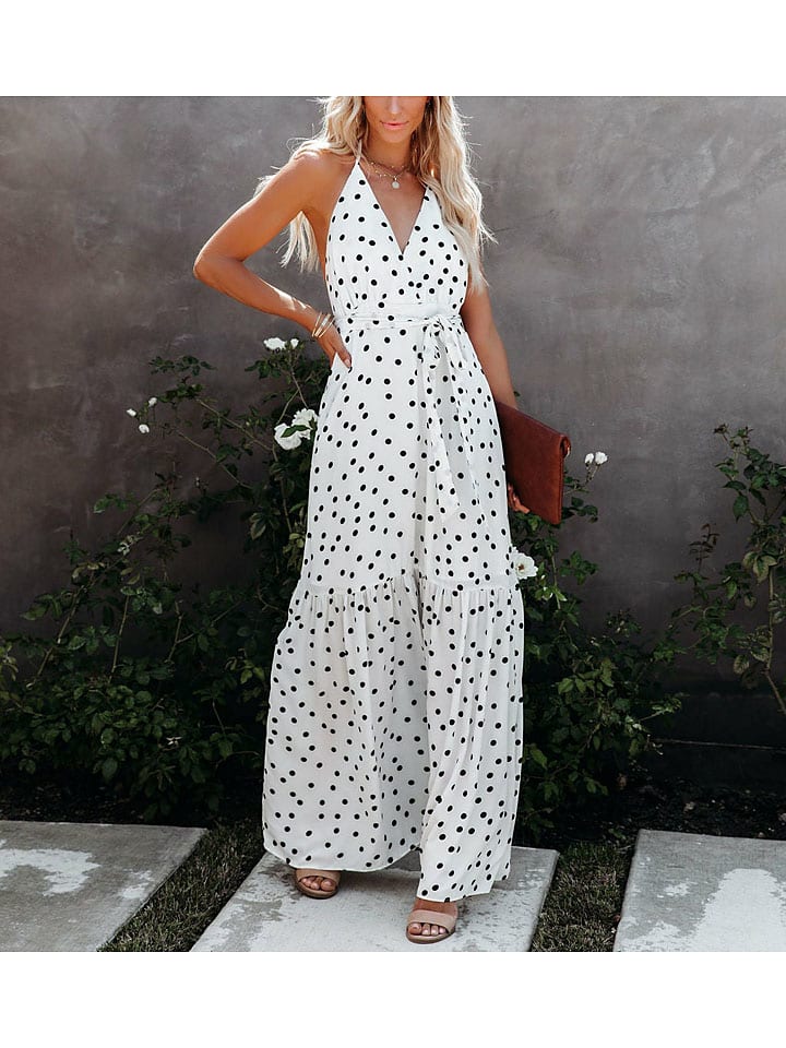 Kleid in Weiß/ Schwarz