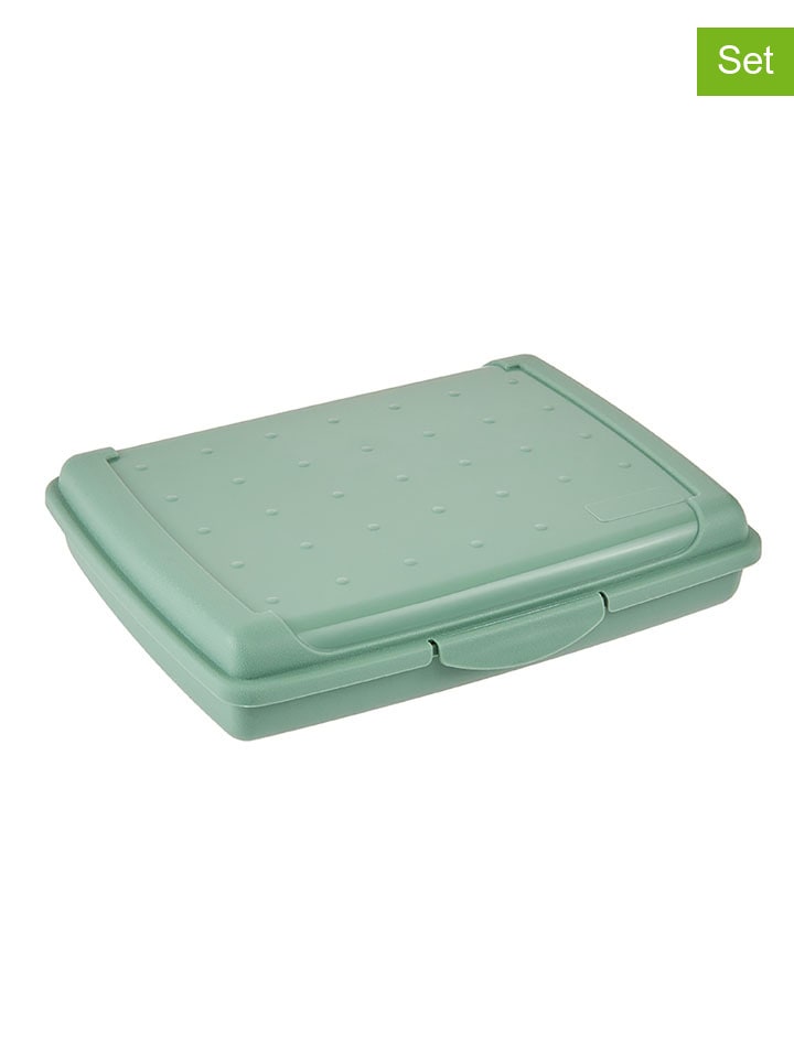 2er-Set: Lunchboxen "Luca" in Grün - 500 ml