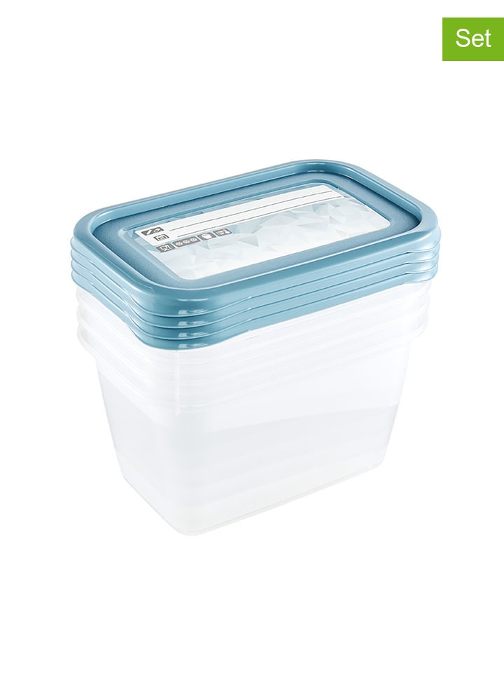 Pojemniki (4 szt.) "Magic Ice" w kolorze błękitnym - 750 ml