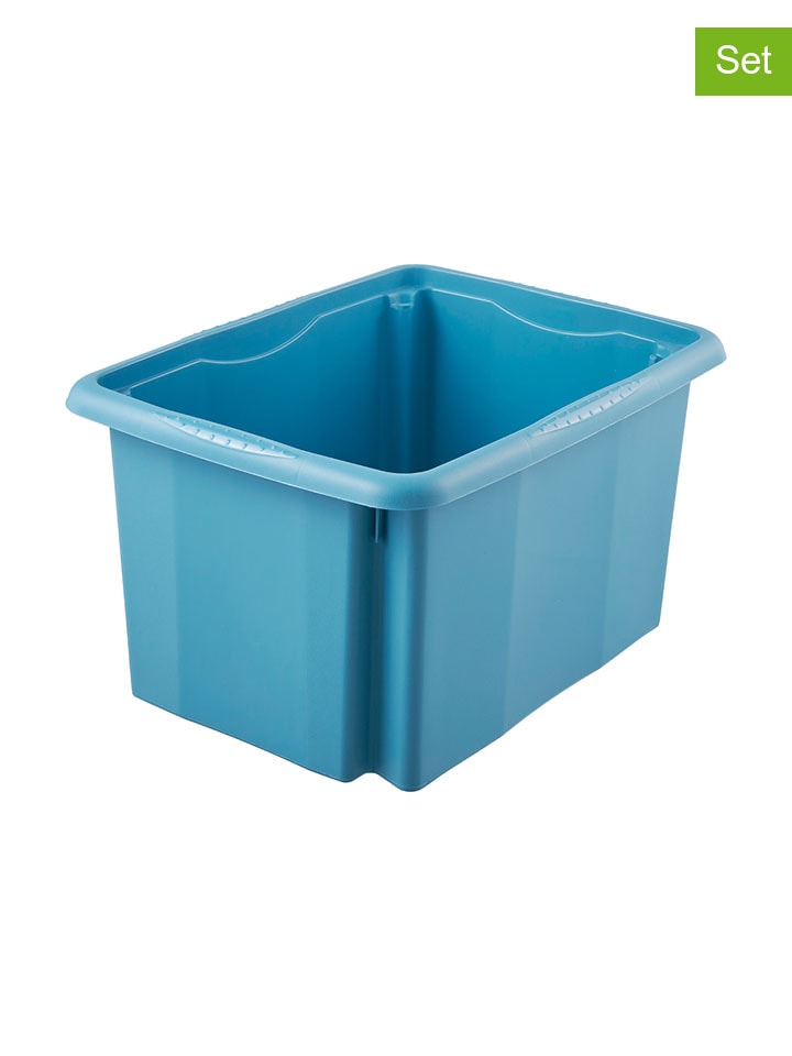Pojemniki (2 szt.) w kolorze błękitnym - 15 l