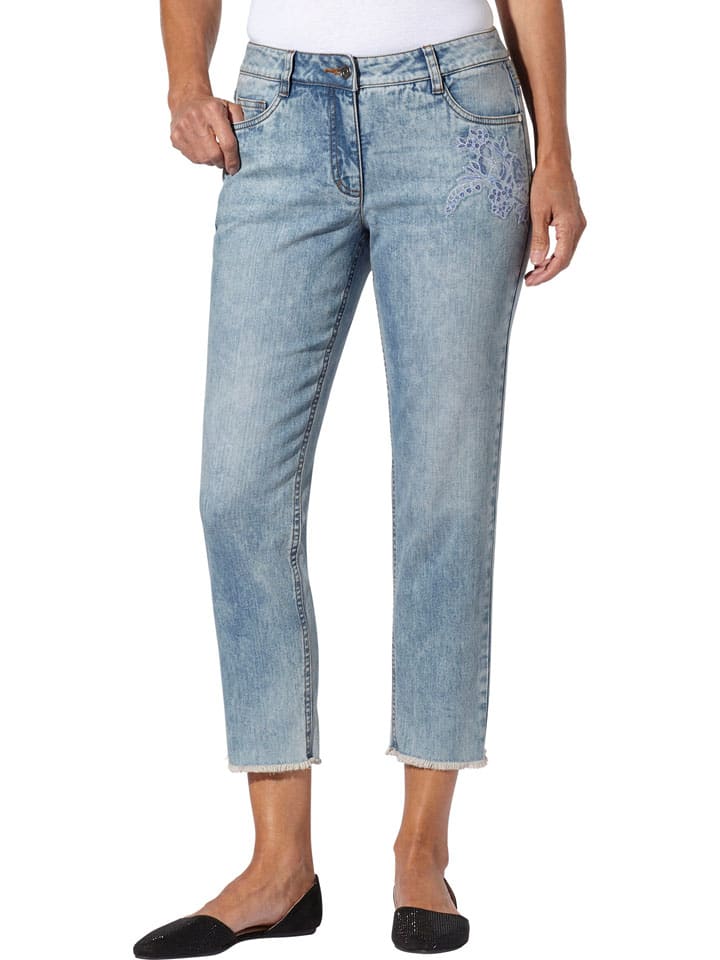 Dżinsy - Slim fit - w kolorze błękitnym