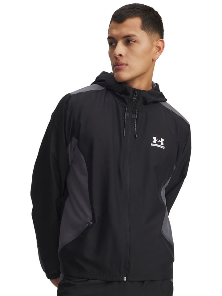 Trainingsjacke "Tech Sport" in Schwarz/ Grau