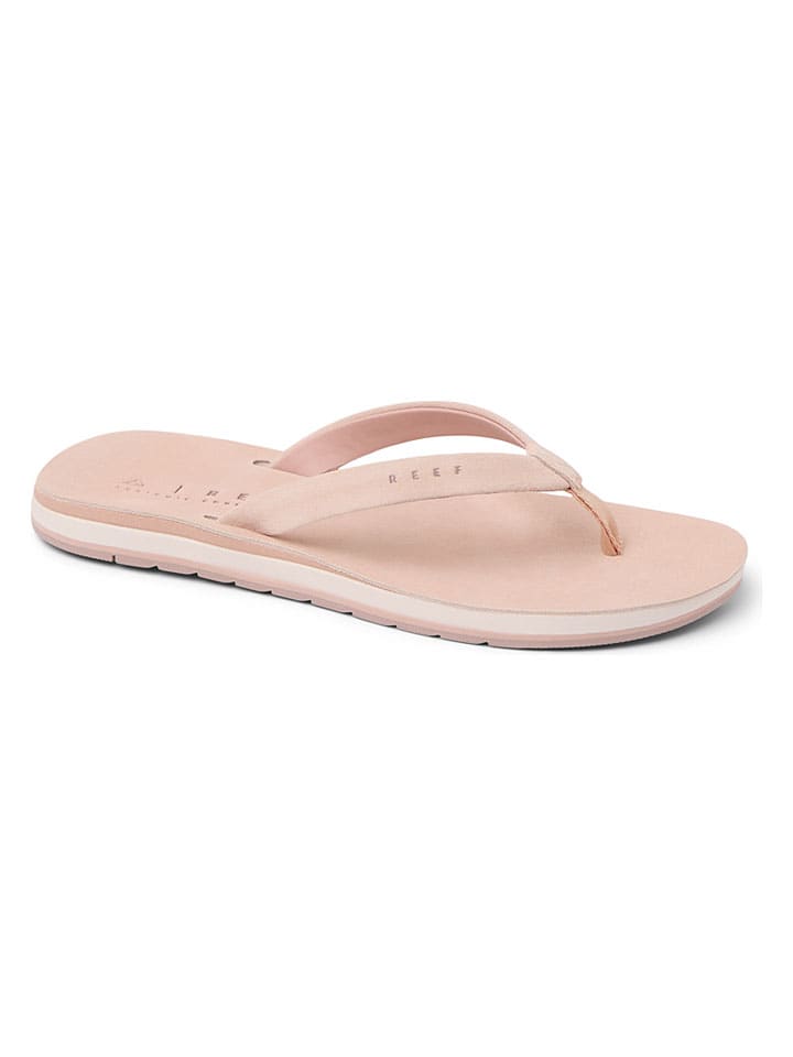 Skórzane japonki "Ojai Classic Slim" w kolorze jasnoróżowym
