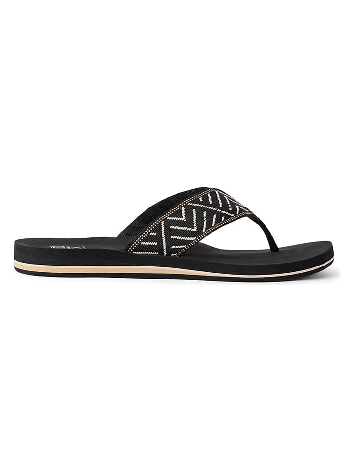 Zehentrenner "Reef Spring" in Schwarz/ Creme