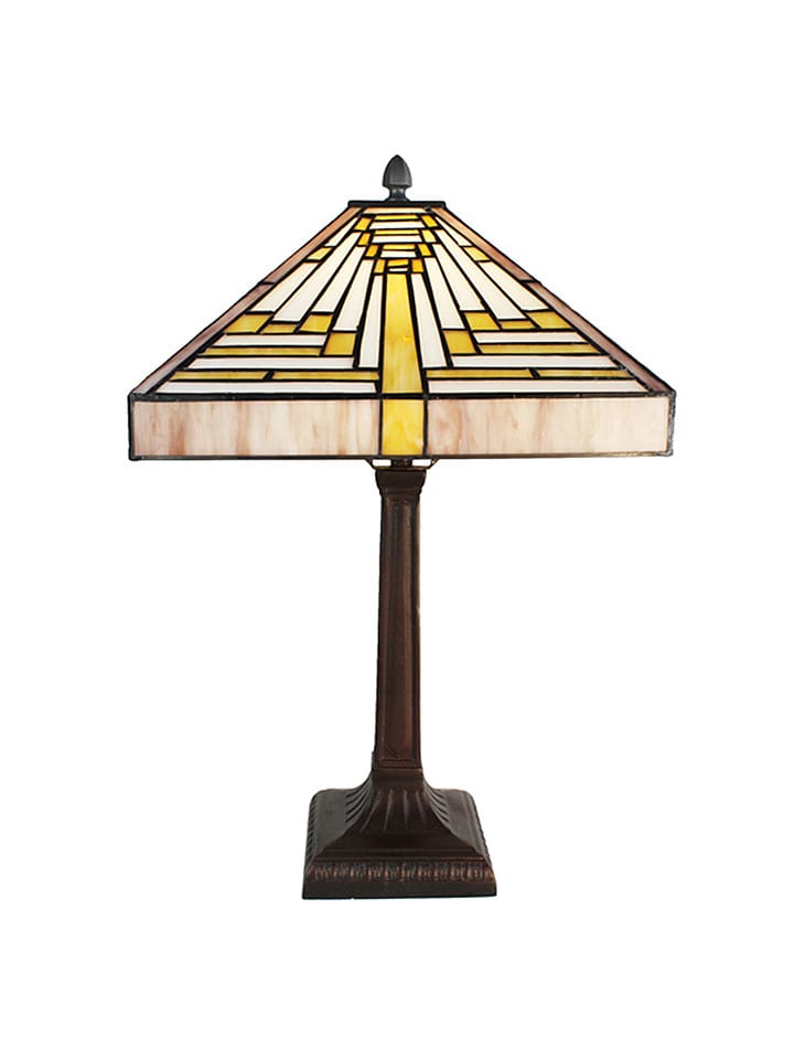 Lampa stołowa "Tiffany" w kolorze beżowym - 31 x 48 x 31 cm