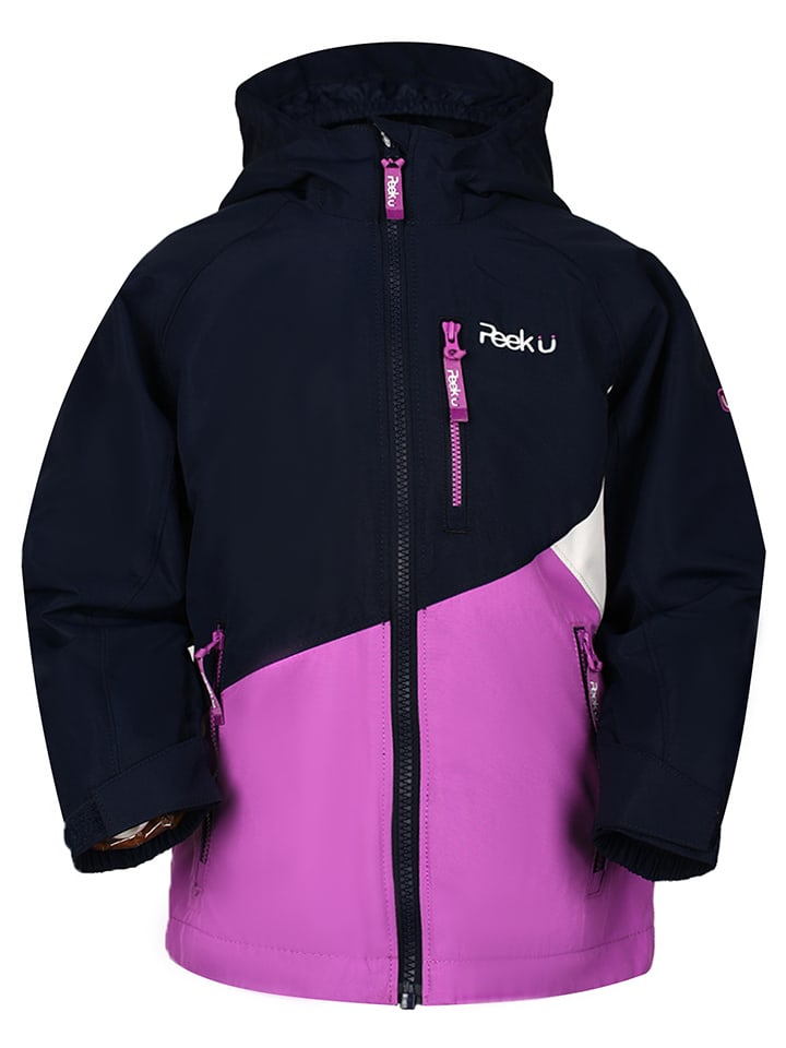 Regenjacke "Hazel" in Schwarz/ Lila