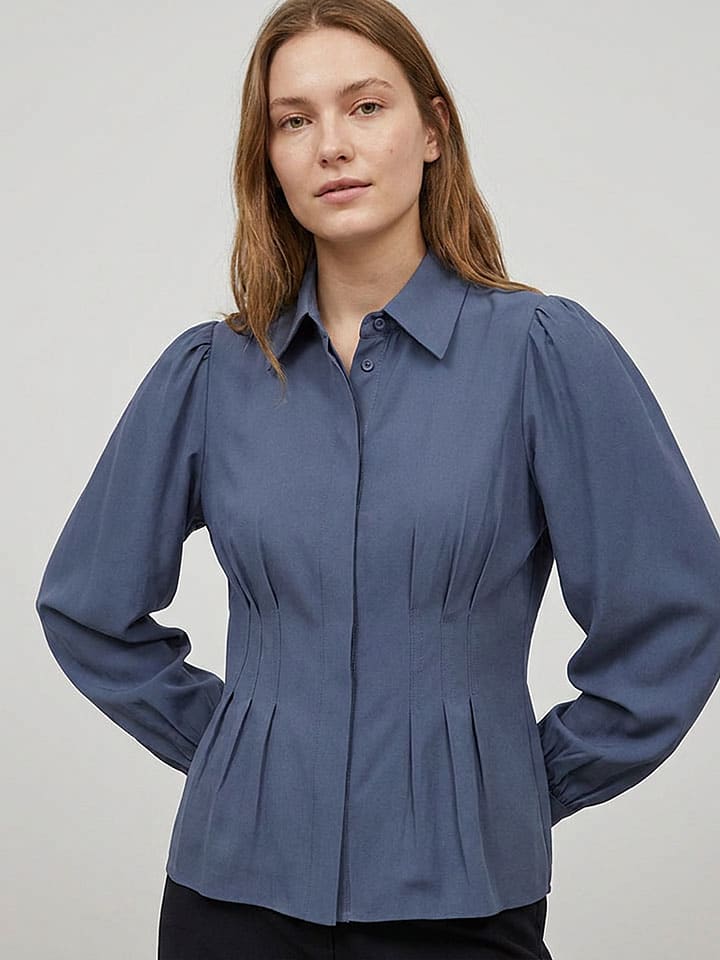Blouse "Elsa Asana" donkerblauw