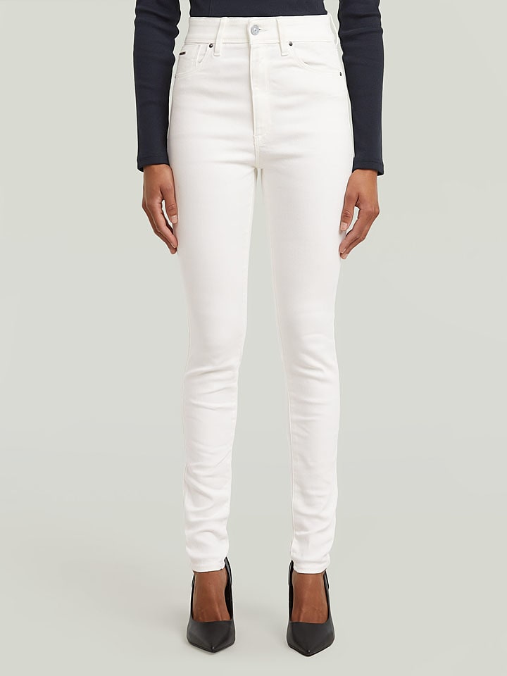 Dżinsy - Skinny fit - w kolorze białym